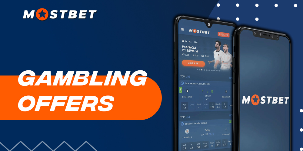 Register to discover various gambling opportunities on Mostbet's homepage